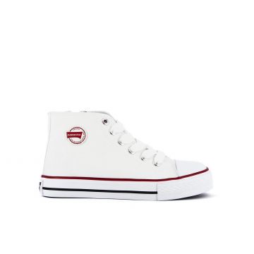 Sneakers bianche alte in tela