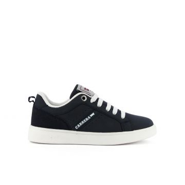 Sneakers blu con lacci e logo