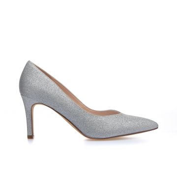 Decolletè argento glitter a punta in con tacco medio Wedding Collection