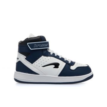 Sneakers basket alte blu e bianche da bambino
