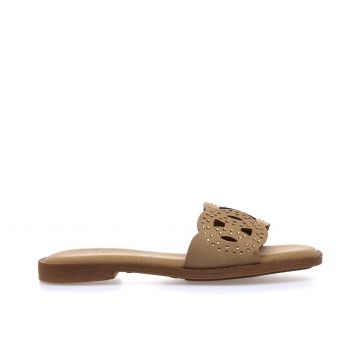 Ciabattine beige con micro strass