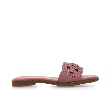 Ciabattine rosa con micro strass