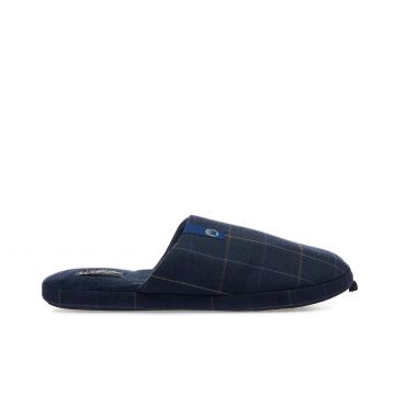 Ciabatte da casa blu fantasia check