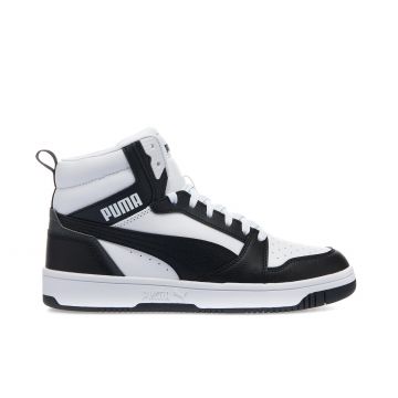 Sneakers basket da ragazzo Rebound bianche e nere