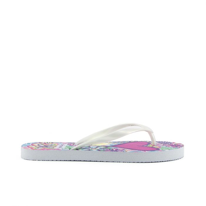 Ciabatte bianche e fucsia modello infradito da mare