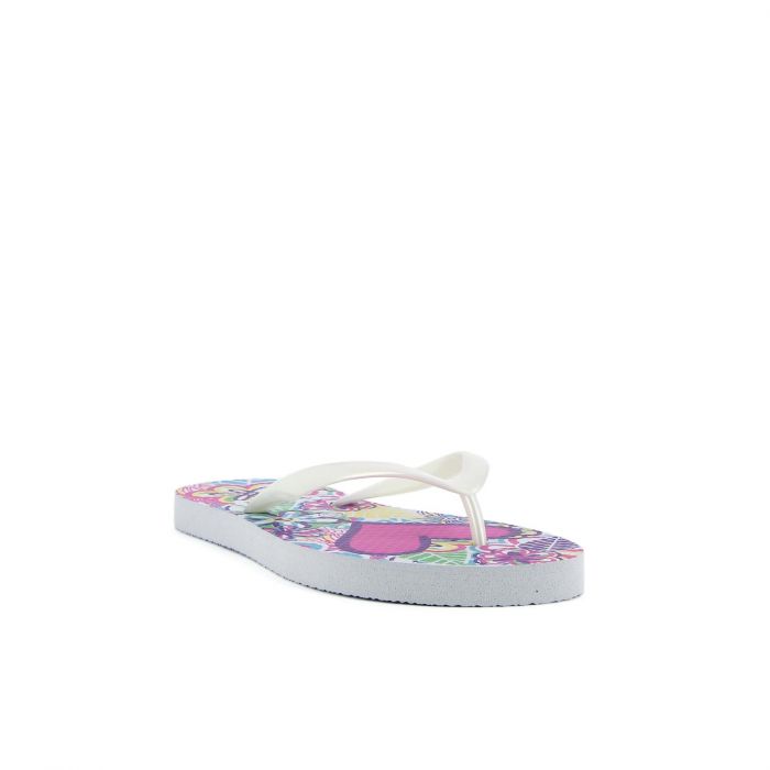 Ciabatte bianche e fucsia modello infradito da mare