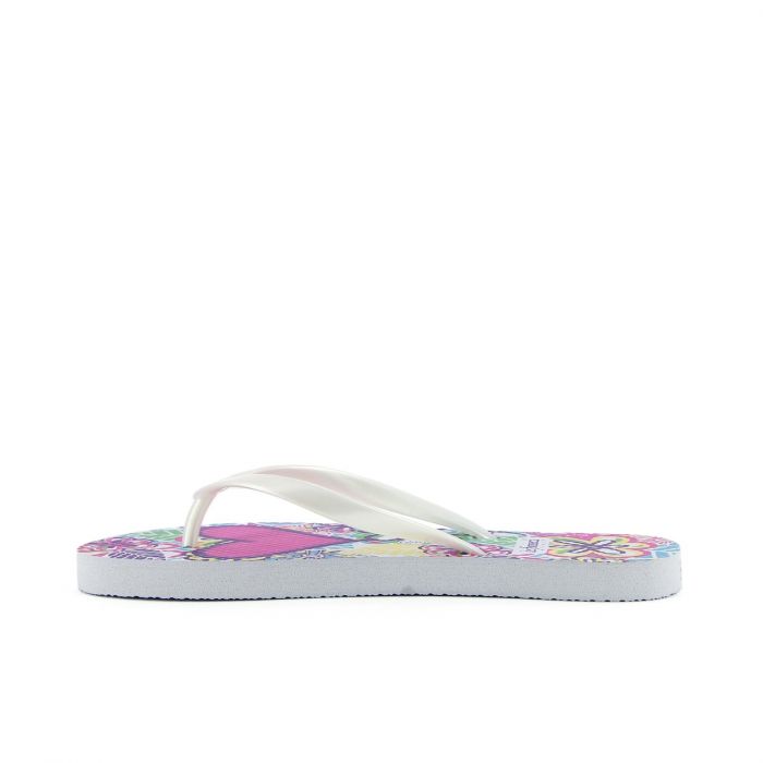 Ciabatte bianche e fucsia modello infradito da mare