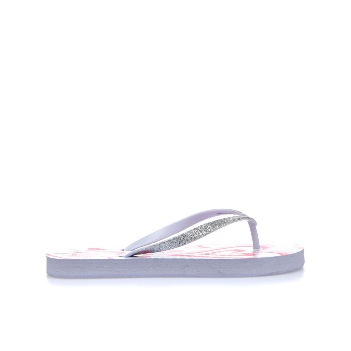 Ciabatte bimba bianche modello infradito con glitter da mare