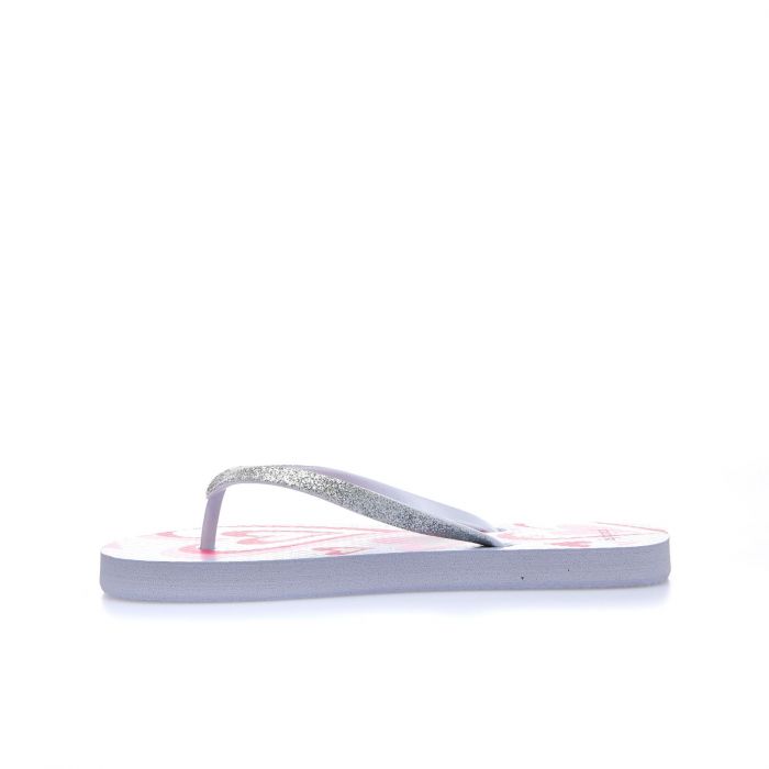 Ciabatte bimba bianche modello infradito con glitter da mare