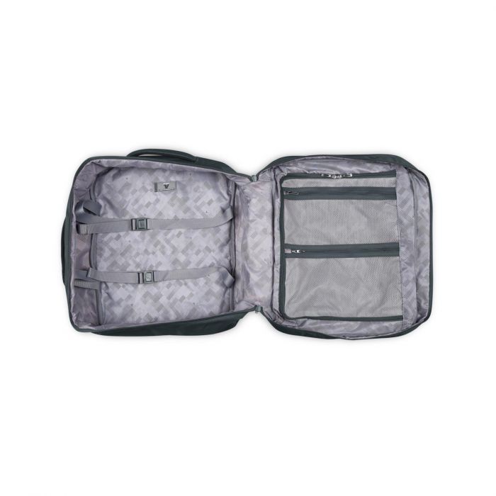 Zaino grigio morbido da viaggio con tasche interne