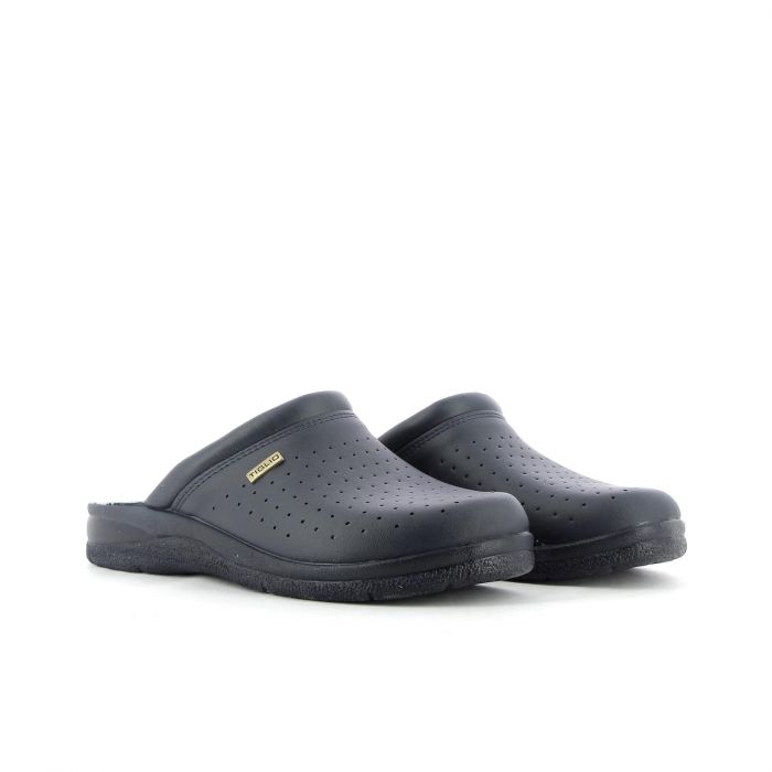 Ciabatte sanitarie blu in pelle