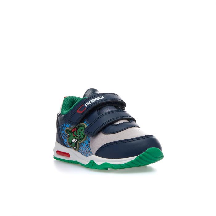 Sneakers da bimbo verdi e blu con strappo e lucine