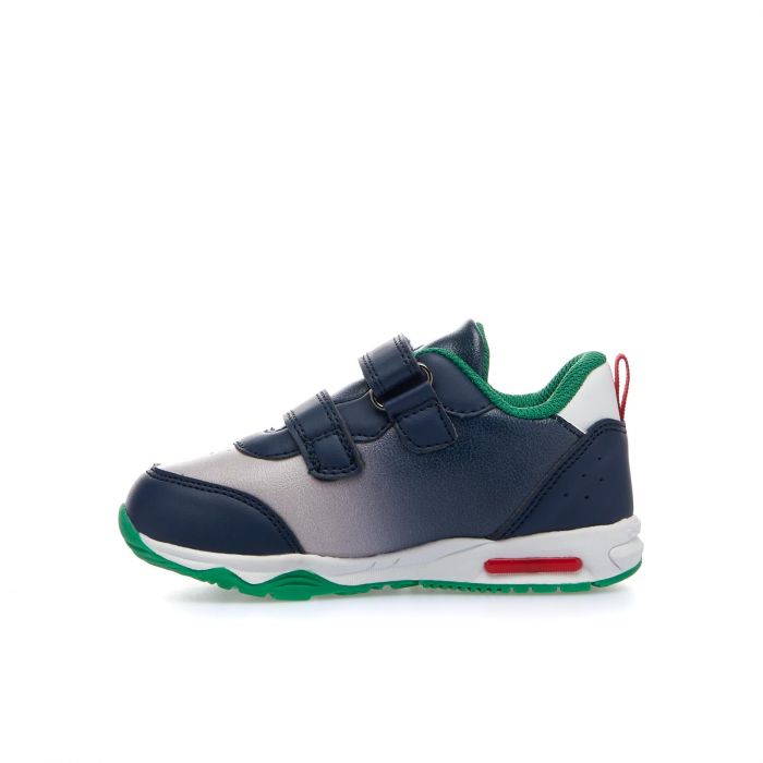 Sneakers da bimbo verdi e blu con strappo e lucine