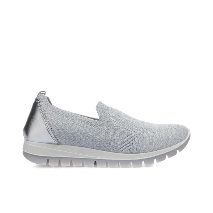 Sneakers slip-on grigie con glitter