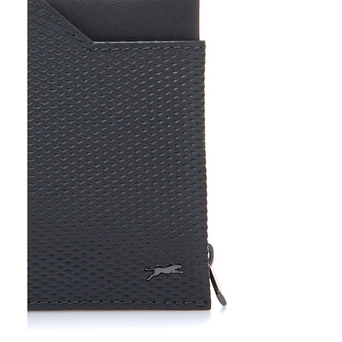 Portafoglio grigio da uomo con zip