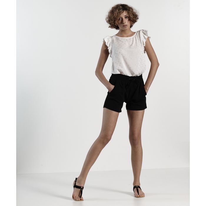 Pantaloni corti neri da donna
