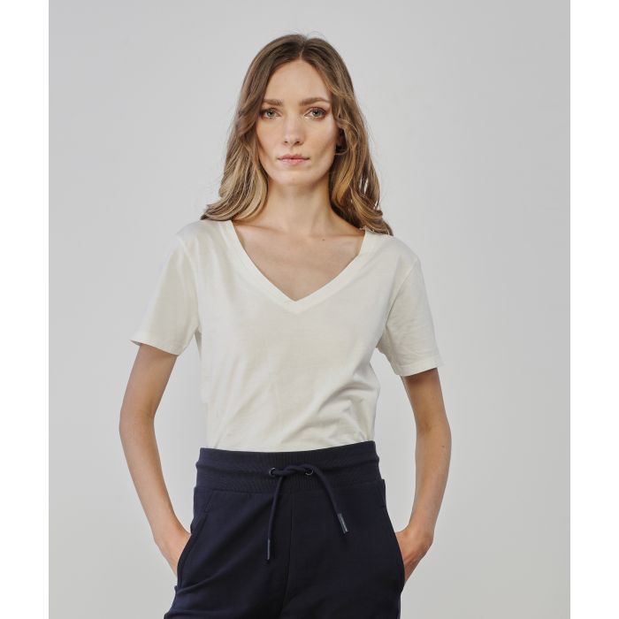 T-shirt bianca in tinta unita