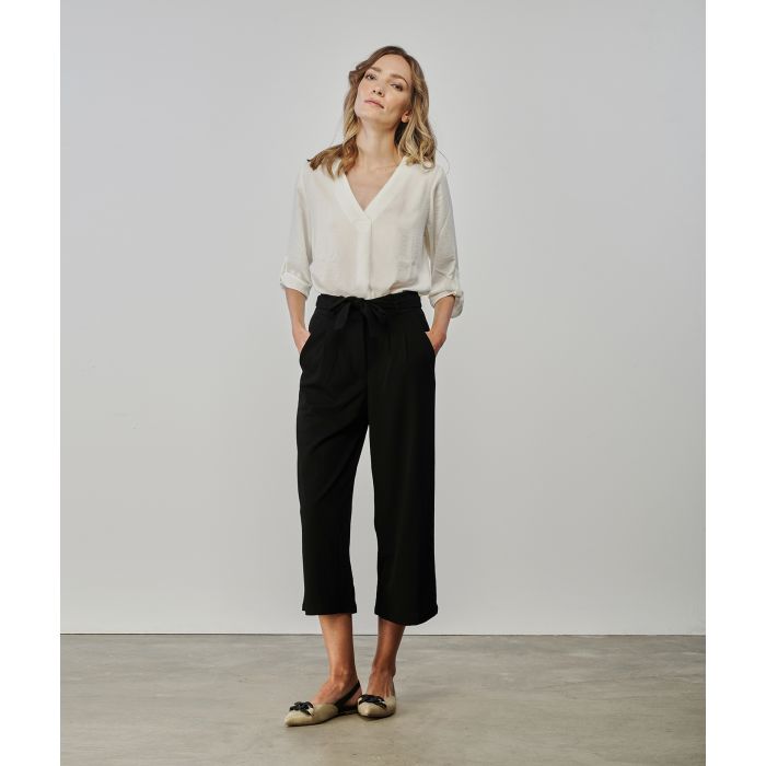 Pantaloni neri con fusciacca