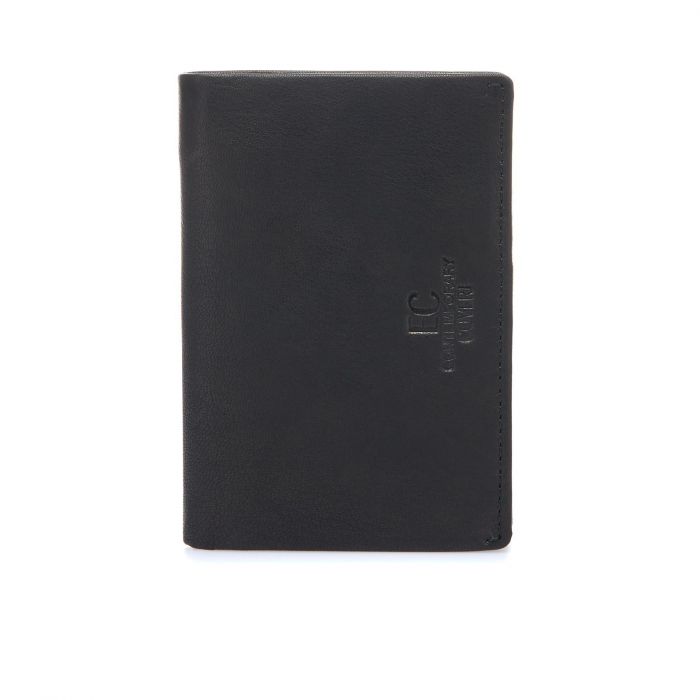 Portafoglio nero da uomo con porta carte