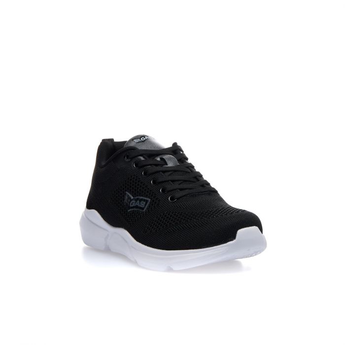 Sneakers nere in tessuto con logo