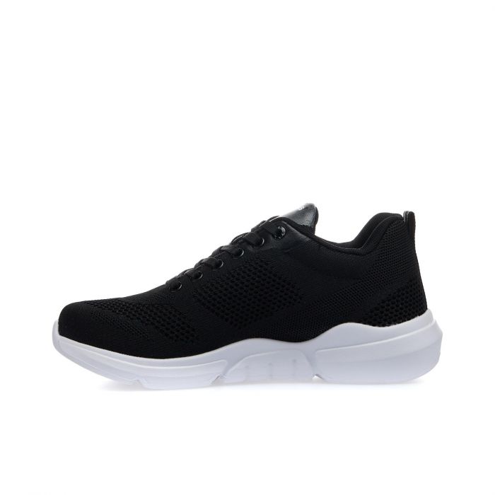 Sneakers nere in tessuto con logo