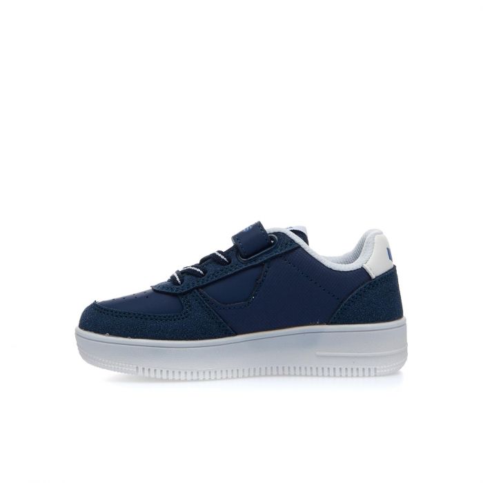 Sneakers da bambino blu con lacci e velcro