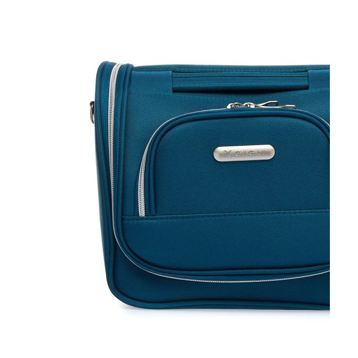 Beauty case verde misura media con zip