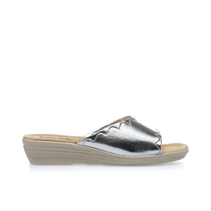 Ciabatte comfort argento da donna