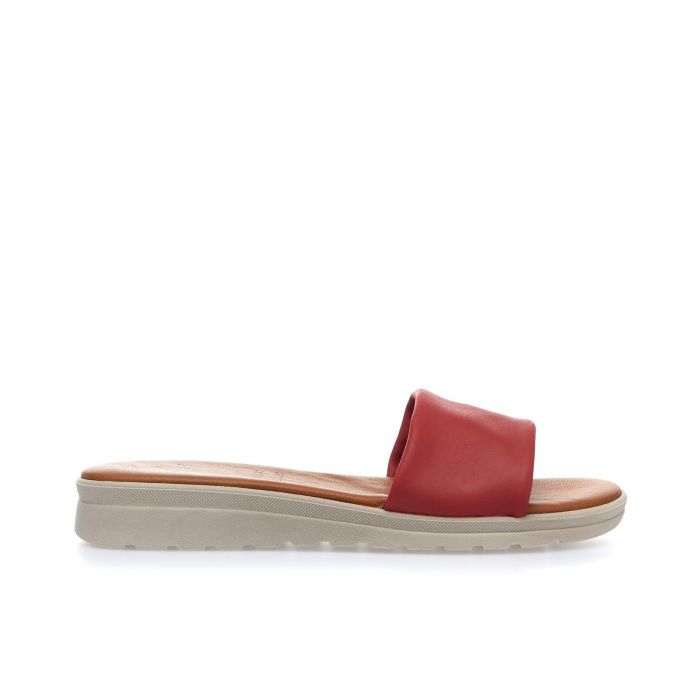 Ciabatta casual rossa da donna