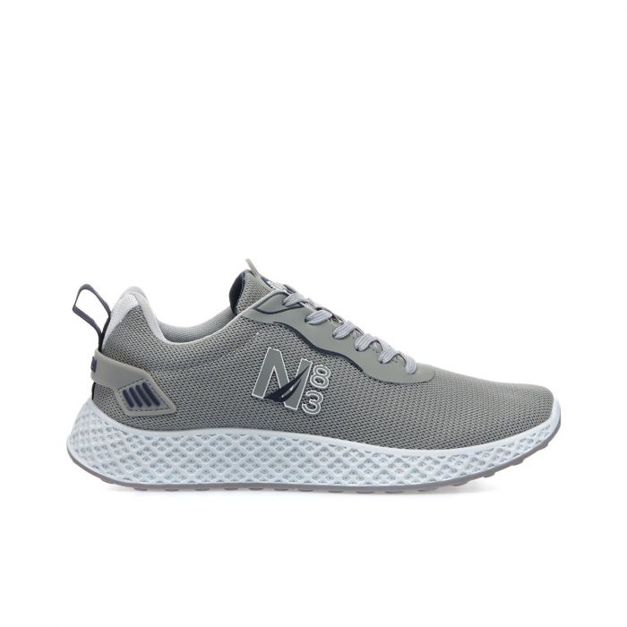 Sneakers grigie in tessuto con logo