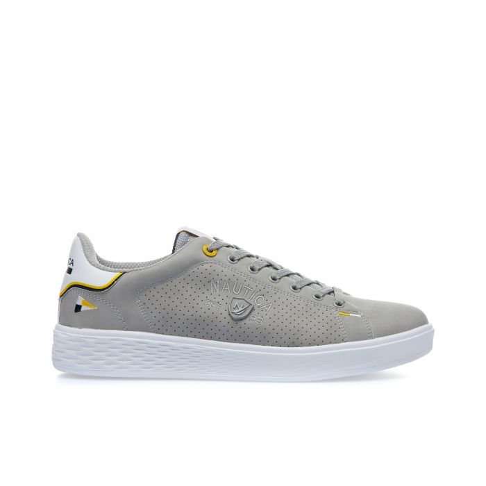 Sneakers grigie da uomo con stemma
