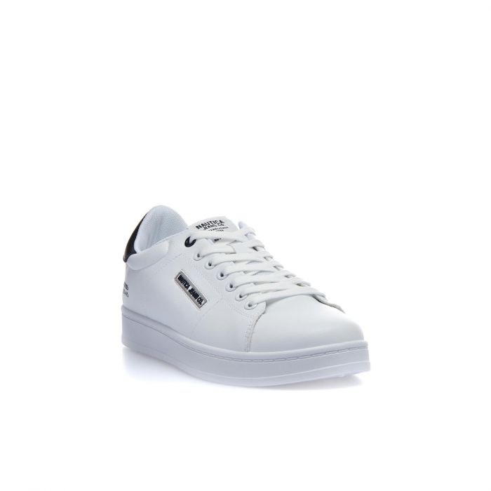 Sneakers bianche da uomo con logo laterale
