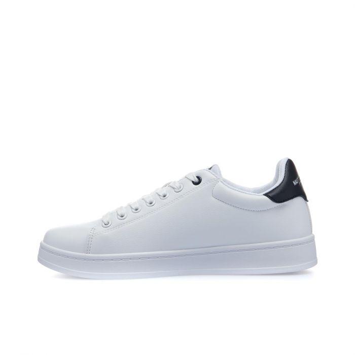 Sneakers bianche da uomo con logo laterale