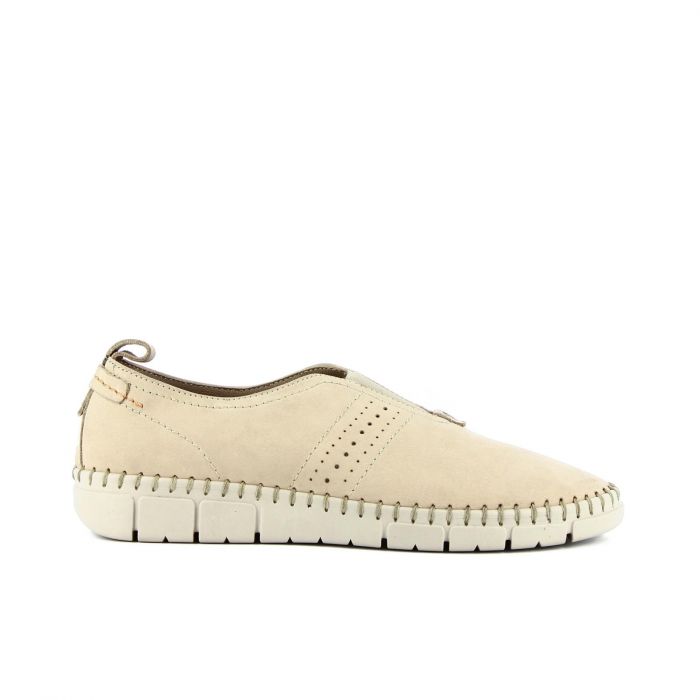 Slip-on beige con cuciture
