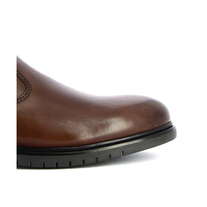 Chelsea marroni in pelle