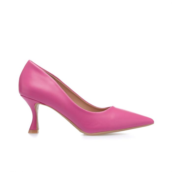 Decolletè fucsia con tacco a rocchetto