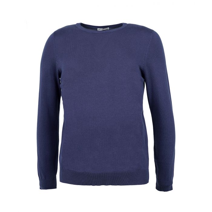 Maglia blu in cotone da uomo