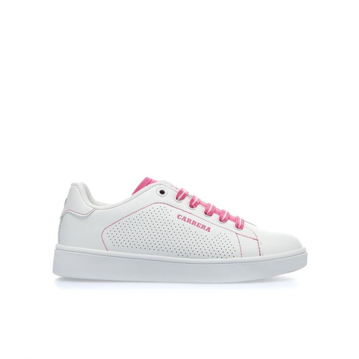 Sneakers bianche con logo e cuciture