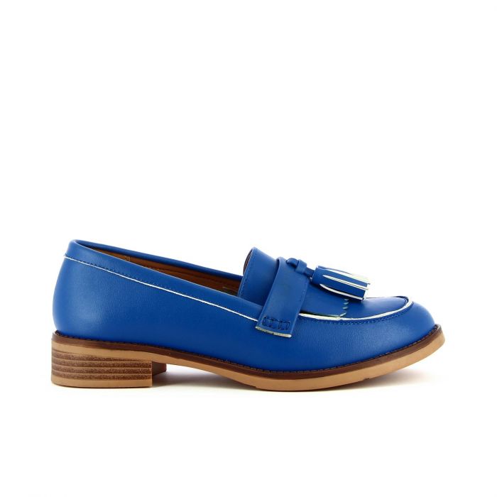 Mocassini blu con nappine