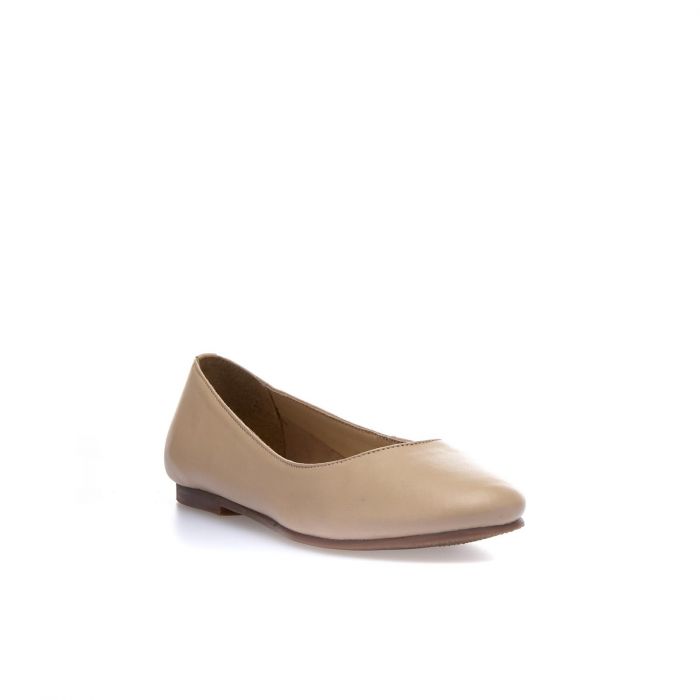 Ballerine beige in pelle