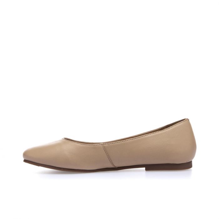 Ballerine beige in pelle