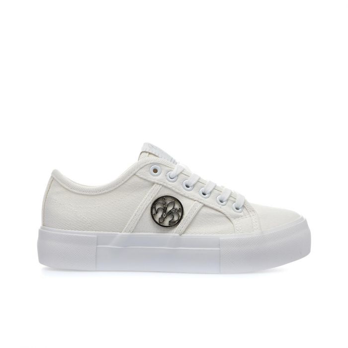 Sneakers bianche in tessuto