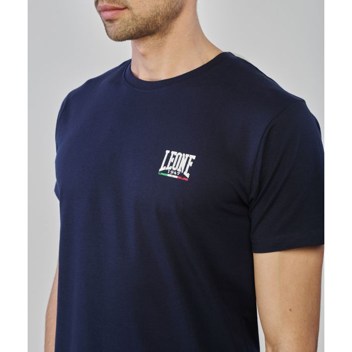 T-shirt blu con logo